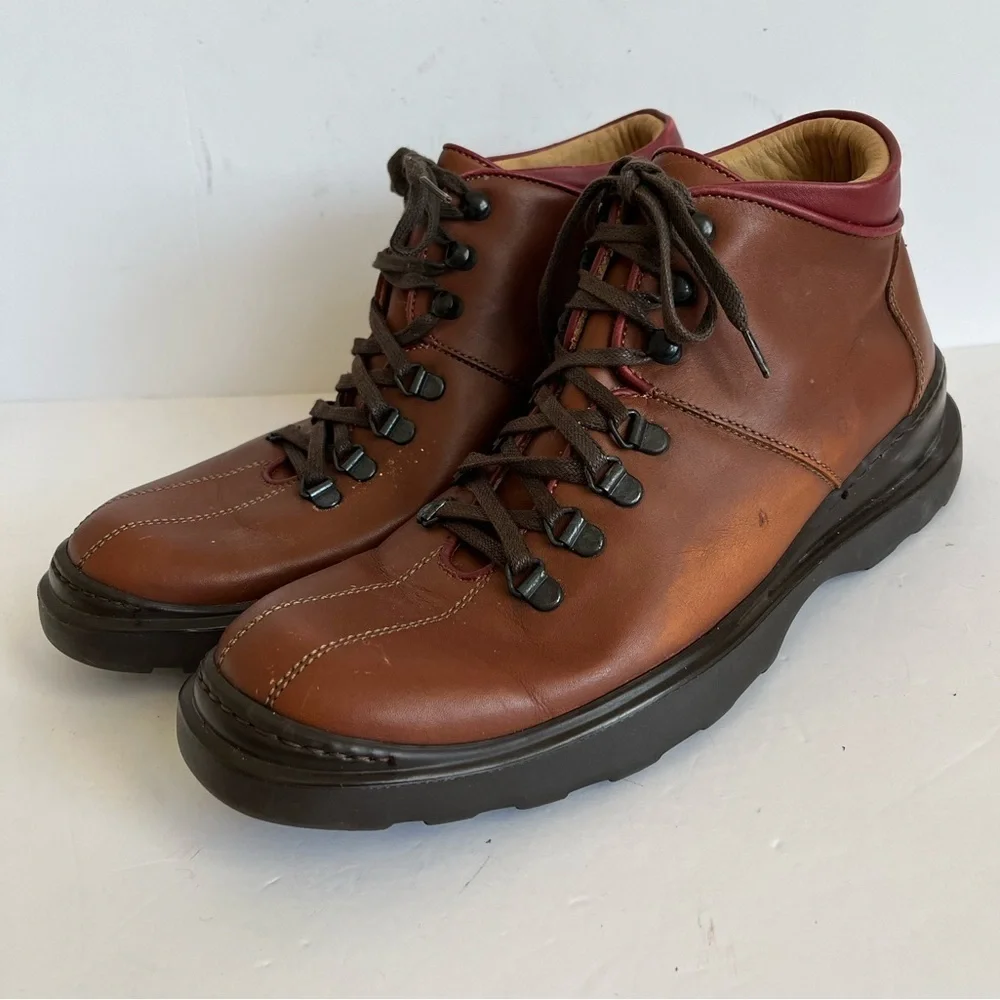 Coach Italy Aaron Brown Leather Chukka Ankle Boots Mens Size 8D